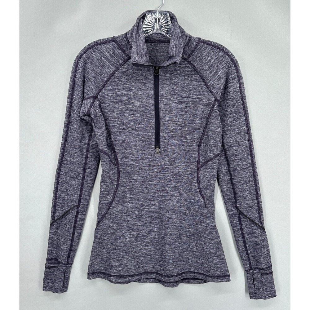 Lululemon Sweater Womens 4 Purple Pullover 1/2 Zip Base Layer Race‎ Pace Running